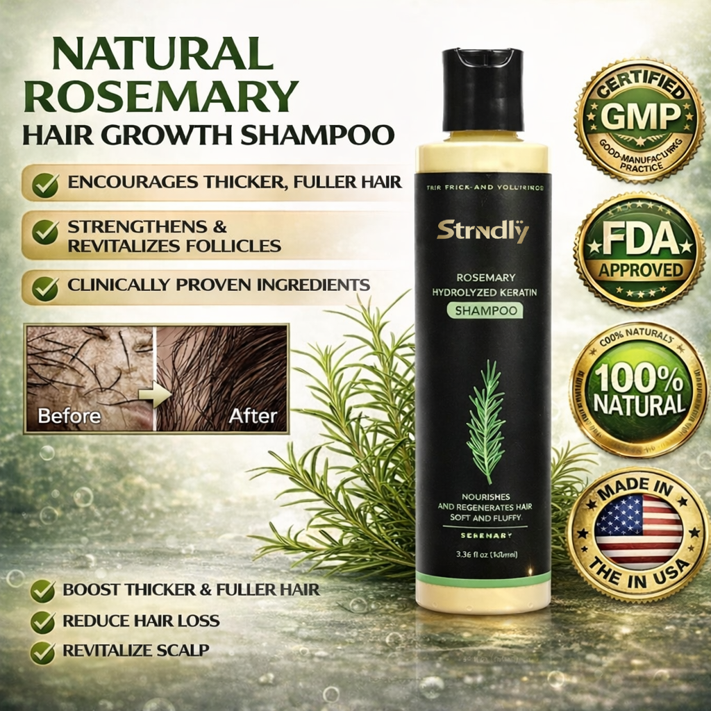 🔥LAST DAY 50% OFF - Strndly® Organic Rosemary Hair Growth Shampoo