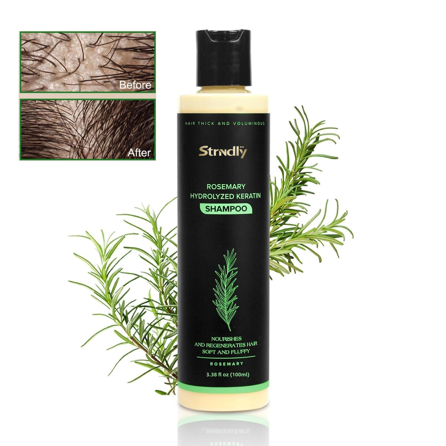 🔥LAST DAY 50% OFF - Strndly® Organic Rosemary Hair Growth Shampoo