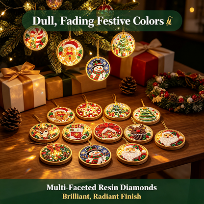 🎄✨6Pcs Christmas DIY Diamond Painting Ornaments Kit, Xmas Tree Hanging Pendant🎄
