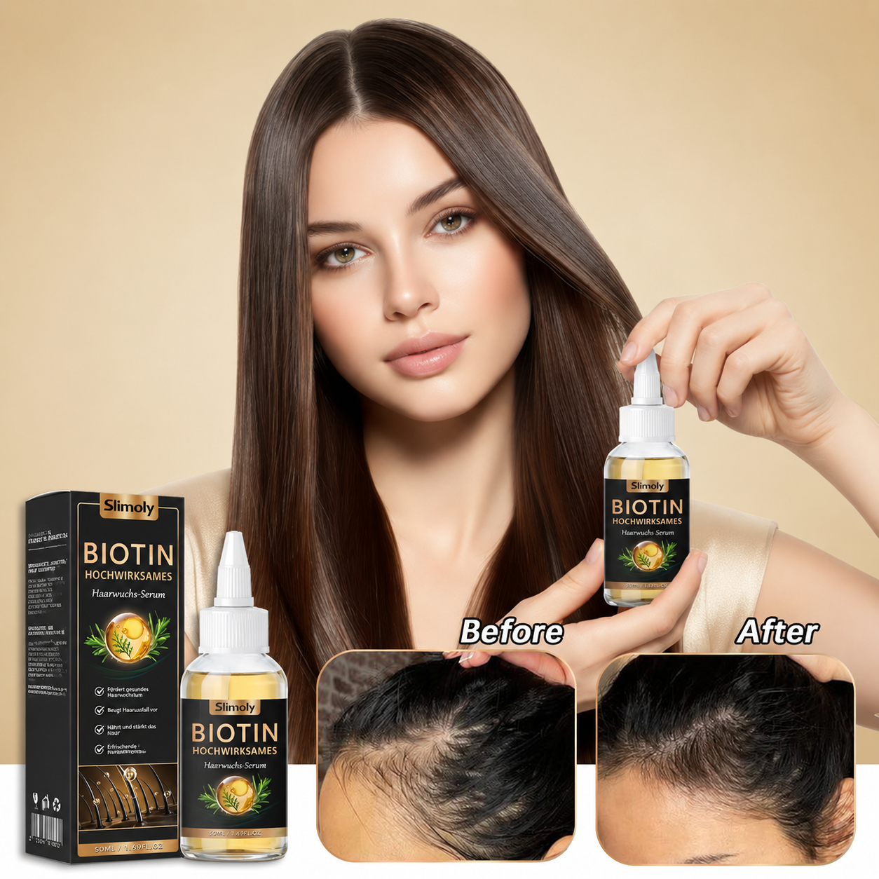 🌿Slimoly® Highly Effective Biotin & Rosemary Hair Growth Serum